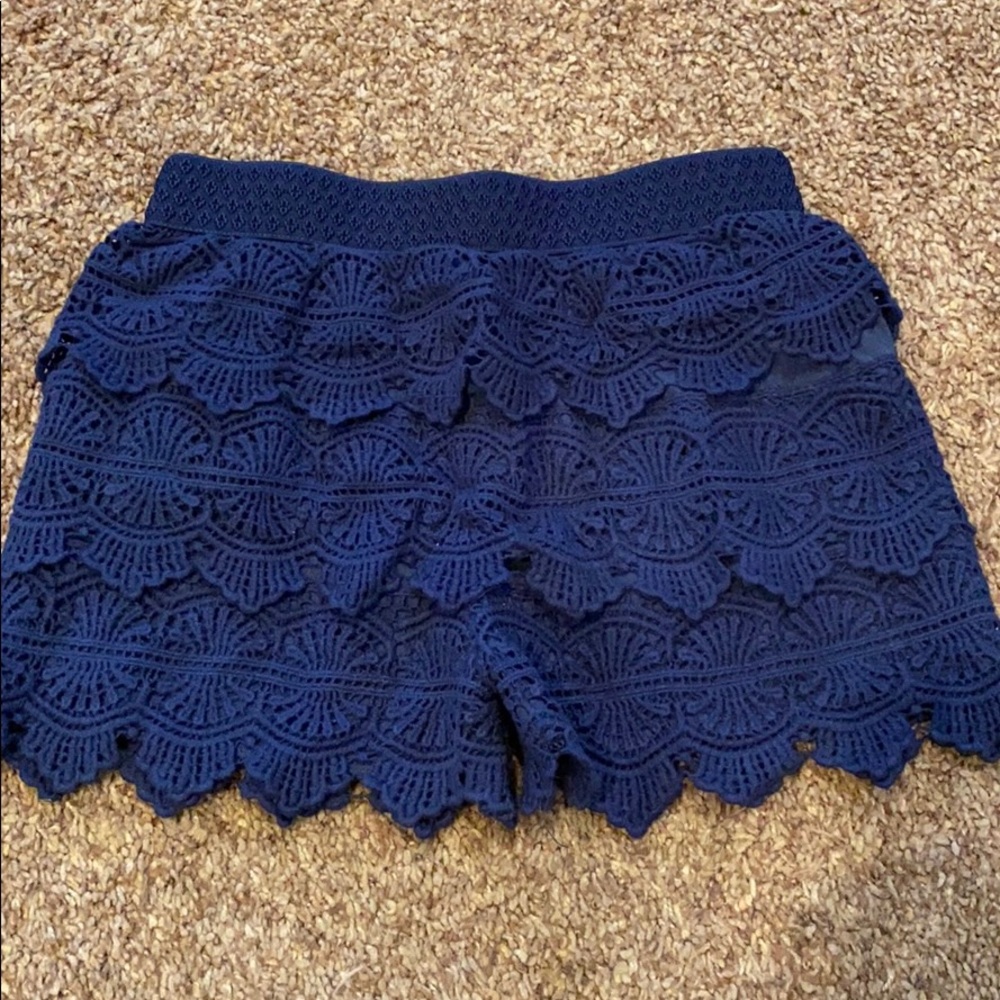 Blue floral shorts